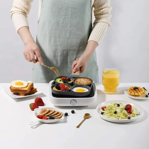 Non Stick Frying Pan with 4 Holes - Image 3